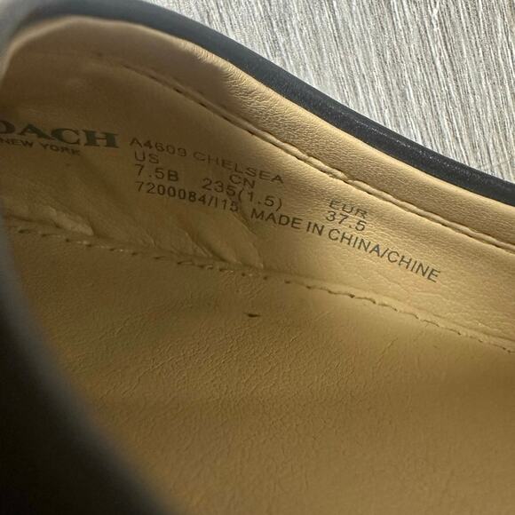 Coach Chelsea Black Matte Leather Ballet Flats - Picture 10 of 10